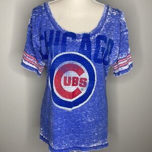 Women’s 5th & Ocean Size S Chicago Cubs Short Sleeve T-shirt